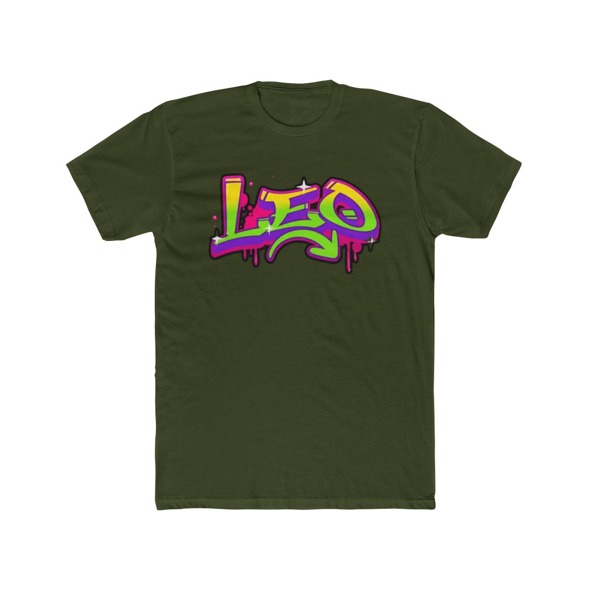 Leo Graffiti Art Vibrant Zodiac Street Vibez T Shirt | Leo Skepi - alternate angle 4, merchandise